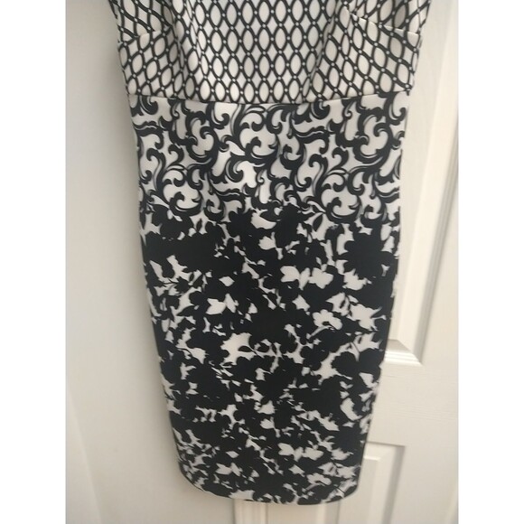 White House Black Market Classic Geometric  Knee Length Size 4 Boho Feminine - Picture 4 of 12